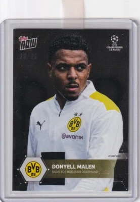 Topps Now 2021 Champions League Card No PS04 Donyell Malen Black Parallel 63/99 - Image 1 of 2