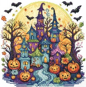 Cross Stitch Kit ~ Design Works Halloween Spooky Village #DW3573 - Picture 1 of 4