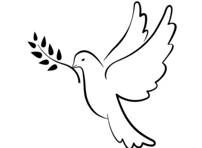 DIE WERBESCHEUNE Friedenstaube Peace Dove Aufkleber 20 x 20 cm PKW Car Styling - viele Farben