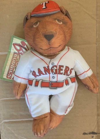 BEANSVILLE BUDDIES Texas Rangers MLB Baseball TEDDY BEAR Bean Bag Plush w/Tag Cover