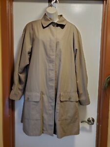 LONDON FOG Limited Edition Raincoat Trench Rain Coat Womens 18 Regular Beige