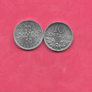 PORTUGAL KM594 1972 UNC-UNCIRCULATED OLD VINTAGE MINT ALUMINUM 10 CENTAVOS COIN - Picture 1 of 1