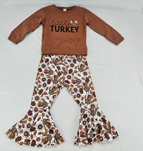 Thanksgiving Costume for a girl 2 piece long sleeve shirt and pants 4-5 Years  - Picture 1 of 17