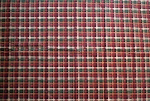 Baumwollstoff kariert 1 Stück 42 Zoll breit x 43 Zoll lang - Bild 1 von 2