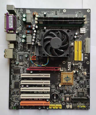 MSI K8N Neo Motherboard with Athlon 64 3000+ CPU and 2GB RAM - Test OK! 59C - Image 1 of 4