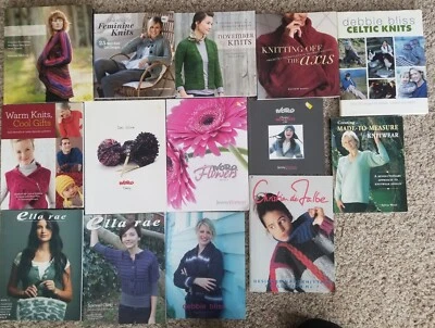 Lot of 14 KNITTING Projects Books by Noro, Ella Rae, Debbie Bliss, Interweave - Image 1 of 4