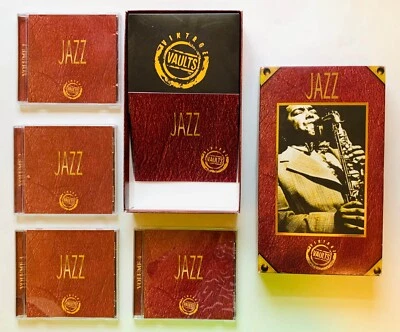 Jazz - Vintage Vaults/Boxed 4 CDs/Ellington,Bechet,Brubeck,Getz,Armstrong & More Foto 1 de 4