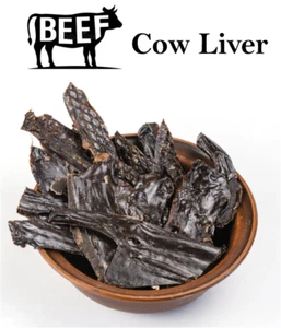 Premium Beef Liver Dark - Healthy Natural Air Dried Dog Training Treats Chews - Picture 1 of 9