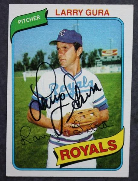 Kansas City Royals Star Larry Gura signed autographed 1980 Topps baseball card - - Image 1 of 1