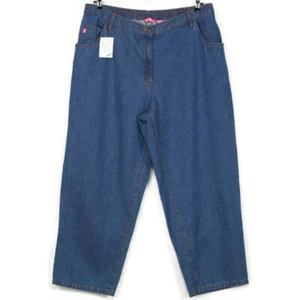 Woman Within Womens Classic Fit Jeans Petite Plus Size 22WP x 29 Elastic Waist - Picture 1 of 10