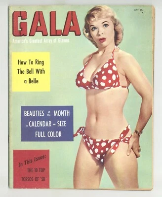 Gala 1958 Gale Norman, Renee Bartoly, Luarene Dulac 72pgs Pinup Magazine M35205 - Image 1 of 2
