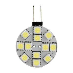 12V DC G4 LED Disc Bulbs 12 SMD 5050 2W Cool White for Hobby Caravan Light - Picture 1 of 14