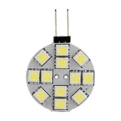 12V DC G4 LED Disc Bulbs 12 SMD 5050 2W Cool White for Hobby Caravan Light - Image 1 of 4