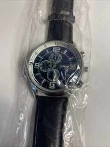 Fancy Watch New With New Battery Men's Black Band - Picture 1 of 6
