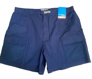 Columbia PFG Pantalones Cortos Para Hombres 1X 38 X 6” Omni-sombra Azul Marino Carga Pesca Nuevos - Imagen 1 de 3