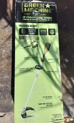 Green Machine 62V 16” Cordless String Trimmer Brushless motor with 2.5AH Battery - Image 1 of 2