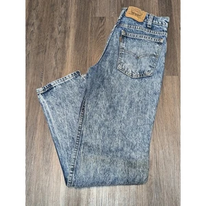 Vintage 80s Levis Student 575-4 Acid Wash Jeans Made in USA 28x30 High Waisted - Bild 1 von 9