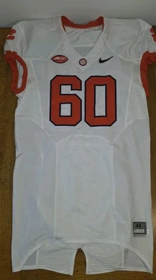 Clemson Tigers Football Jersey Mens 46 L white Team Issued Nike # 60 - Image 1 of 4