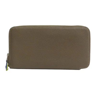 HERMES Silk'In Cartera Compacta Cuero Epsom Etoupe □O Sello Foto 1 de 4