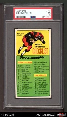 1965 Topps #176 Checklist SHORT-PRINT  PSA 5 - EX - Image 1 of 2