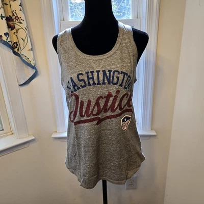 Camiseta sin mangas Touch by Alyssa Milano Washington Justice grande gris brillo gráfico T Foto 1 de 4