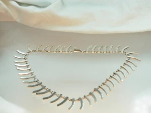 Schönes massives Designer Collier 925 Sterlingsilber Mexiko 45 cm sign. 1960 - Bild 1 von 7