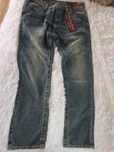 TRUE RELIGION NEW Ricky 808 Slim Fit Men's Jeans Size 36 X 30 Medium Wash - Picture 1 of 12