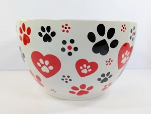 Temp-tations Pawfetti 3 Quart Schüssel Schale Backformen Hund Katze Pfotenabdrücke Herzen - Bild 1 von 4