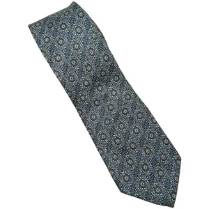 Guy Laroche Paris Gravate Neck Tie Geometric Medallion Blue - Picture 1 of 4