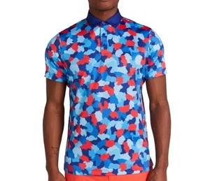Nuevo polo de golf para hombre XL Redvanly azul y rojo camuflaje rendimiento elástico Dawson - Imagen 1 de 3