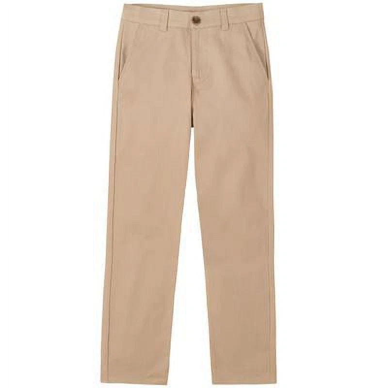 NEW-IZOD мальчиков желтовато-коричневый Khakis размер 4 плоский передний эластичной Chino брюки регулируемая талия - Изображение 1 из 1