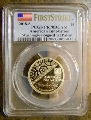 S American Innovation 2018 PCGS PR70 DCAM First Strike Foto 1 de 2