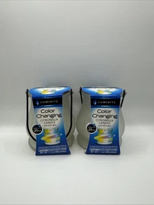 2 Luminite Color Changing Citronella Candle With LED Lights Burns Up To 25Hr - Picture 1 of 2