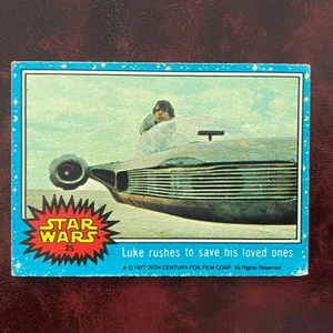 1977 Topps STAR WARS Blue Set LUKE RUSHES TO SAVE HIS LOVED ONES #25* - VG-EX - Picture 1 of 2