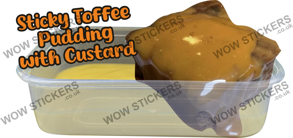 WOW Eiswagen Aufkleber Sticky Toffee Pudding mit Pudding (Größe wählbar)