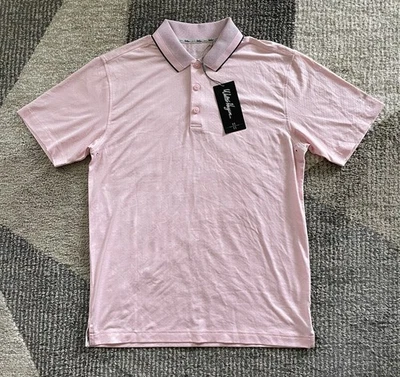 Polo Hombre Walter Hagen P11 Ojo de Pájaro Calce Atlético Rosa Tulipán Brezo Talla Pequeña Foto 1 de 4