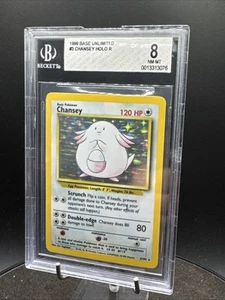 BGS 8 PSA 8 Chansey Base Set Holo WOTC 1999 #3 3/102 - Picture 1 of 14