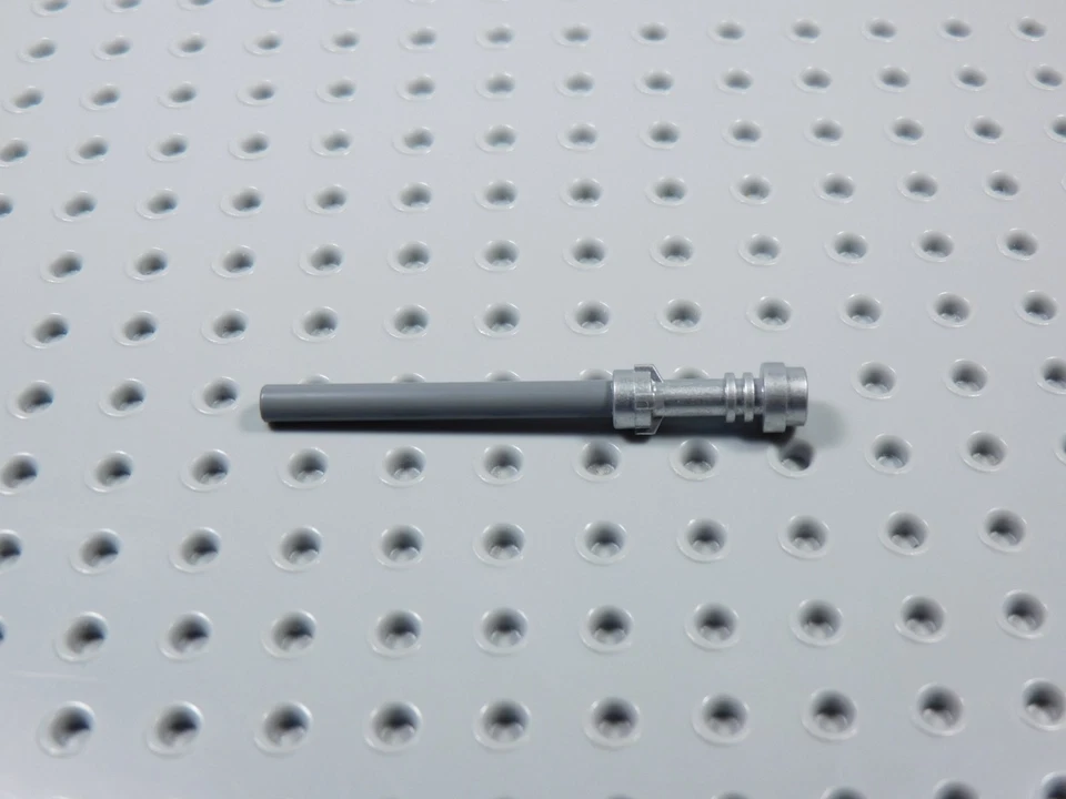 LEGO sable de luz gris azulado oscuro con empuñadura plateada metálica arma minifigura AV Foto 1 de 1