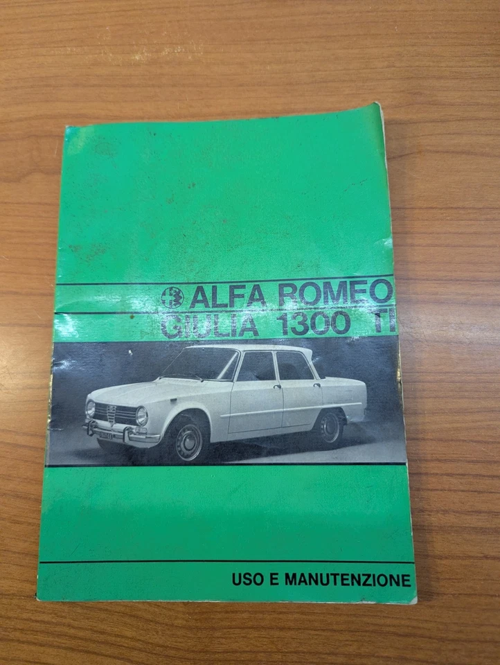 Libretto uso e manutenzione Alfa Romeo Giulia 1300 TI  originale Dell'epoca - Immagine 1 di 4