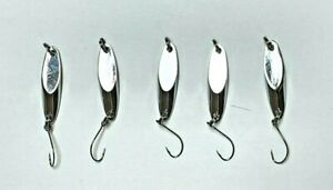 10 New, Kastmaster Style Silver Spoon, 1/8 oz great for Trout,& Bass-single hook
