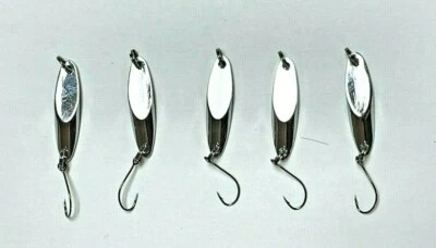 HIGHTOWER 10 New, Kastmaster Style Silver Spoon, 1/8 oz great for Trout,& Bass-single hook
