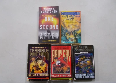 5 WILLIAM R FORSTCHEN # PB SCIENCE FICTION COMMANDER RALLY SWORD FLAME AFTER - Image 1 of 3