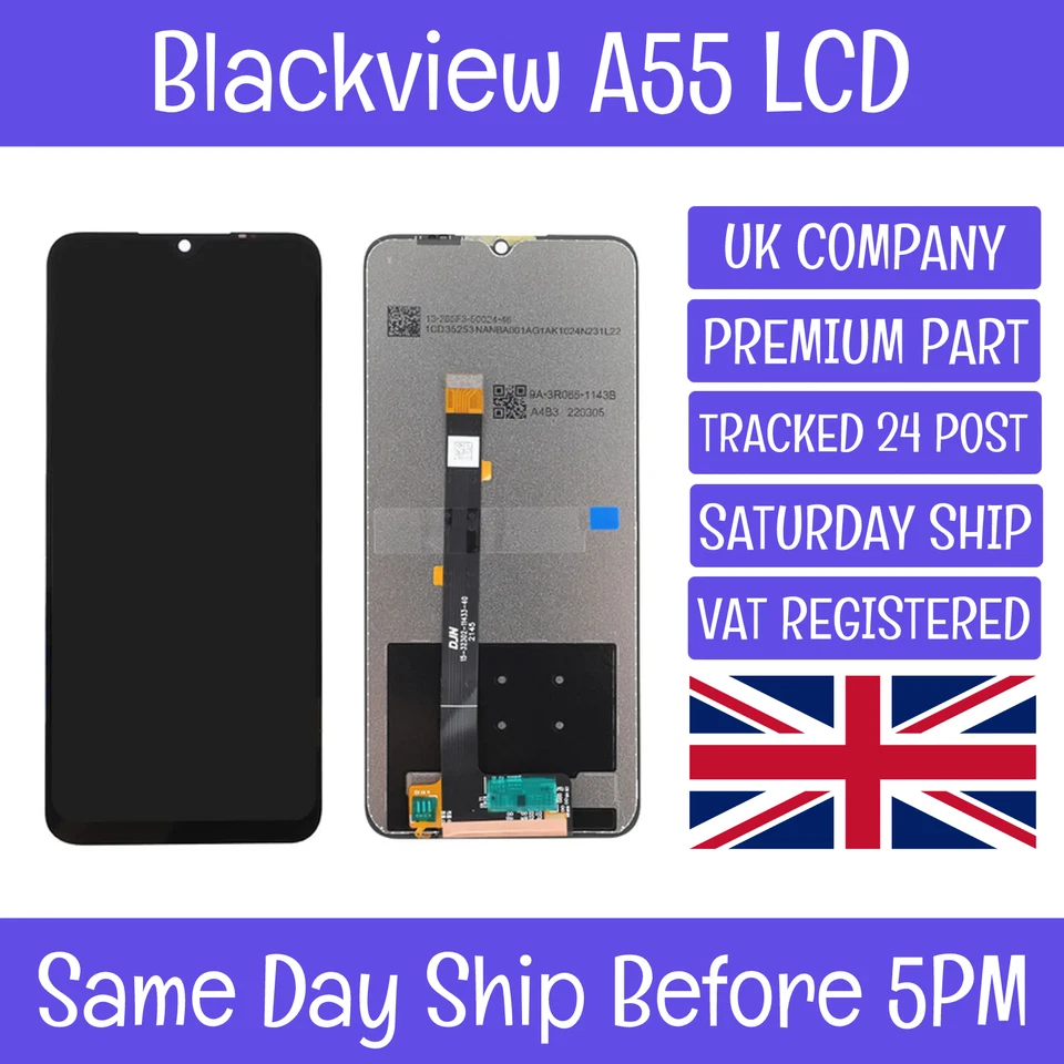 DAVE-TECH Blackview A55 Replacement LCD Display Screen Touch Digitizer Assembly Repair