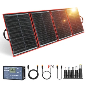 200W Faltbar Tragbar SolarPanel + 12V 20A Batterie Ladegerät Camping Wohnmobil - Bild 1 von 12