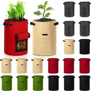 20 Pcs 10 Gallon Potato Grow Bags with Flap and Handles Thickened Aeration Fabri - Picture 1 of 12