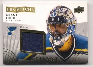 Grant Fuhr 14-15 Upper Deck TriLogy Tryptichs Game Used Leg Pad /600 - Picture 1 of 1