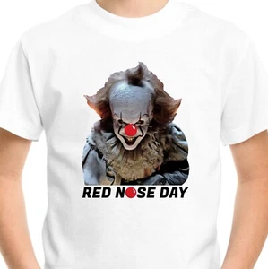 Red Nose Day Pennywise T-Shirt Horror Männer Kinder Jungen Erwachsene Tee Top Tshirt - Bild 1 von 3