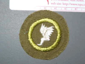 Insignia de mérito Boy Scout atletismo hilo de algodón tostado estrecho circa '41-46 4229M - Imagen 1 de 1