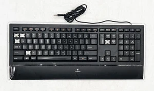 Logitech - K740 Illuminated Full-size Wired Keyboard (MISSING 5 KEYS, Cracked) - Picture 1 of 2