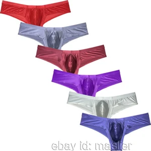 Calzoncillos boxer de seda satén para hombre ropa interior bolsa mejora bikini brasileño lencería - Imagen 1 de 51